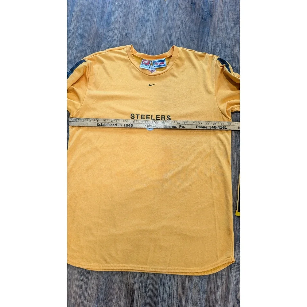 Vintage Nike NFL Pro Line Pittsburgh Steelers Long Sleeve Shirt yellow Mens XL